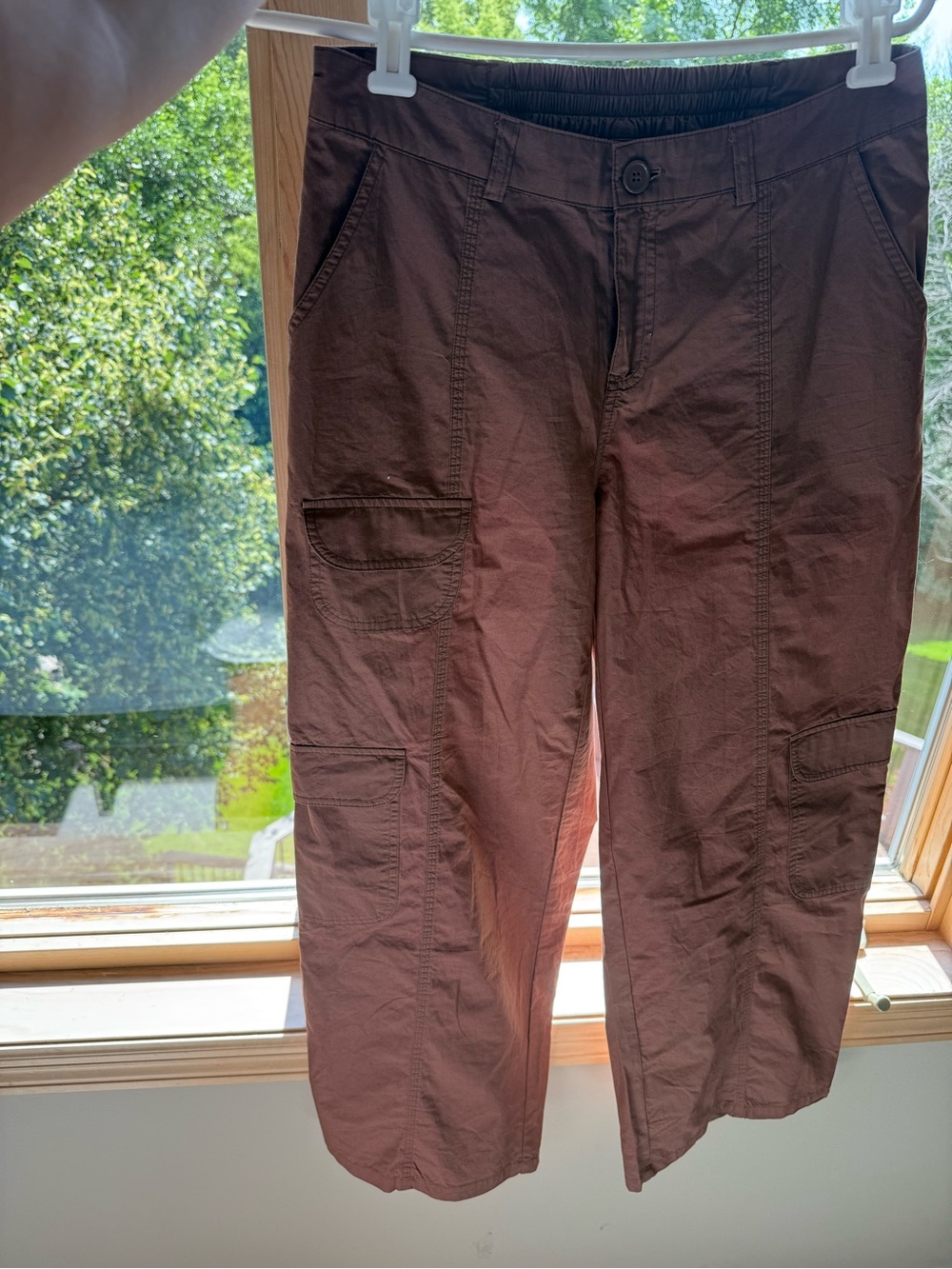 wild fable Brown Straight-Leg Cargo Capris